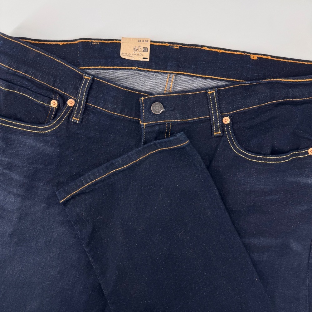 Levi's 511 Slim Jeans Mens 38x32 Dark Indigo Blue Flex Stretch Denim